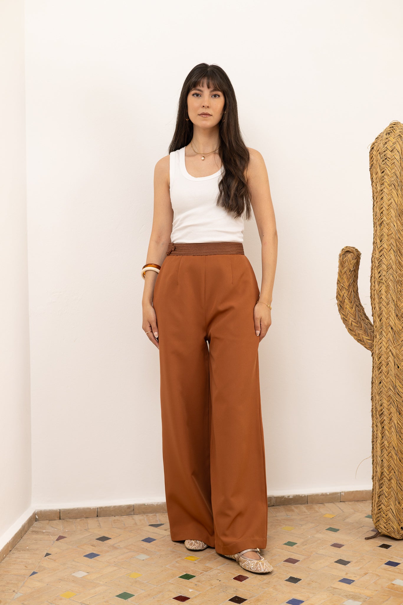 Dfirat Palazzo Pants - Cinnamon