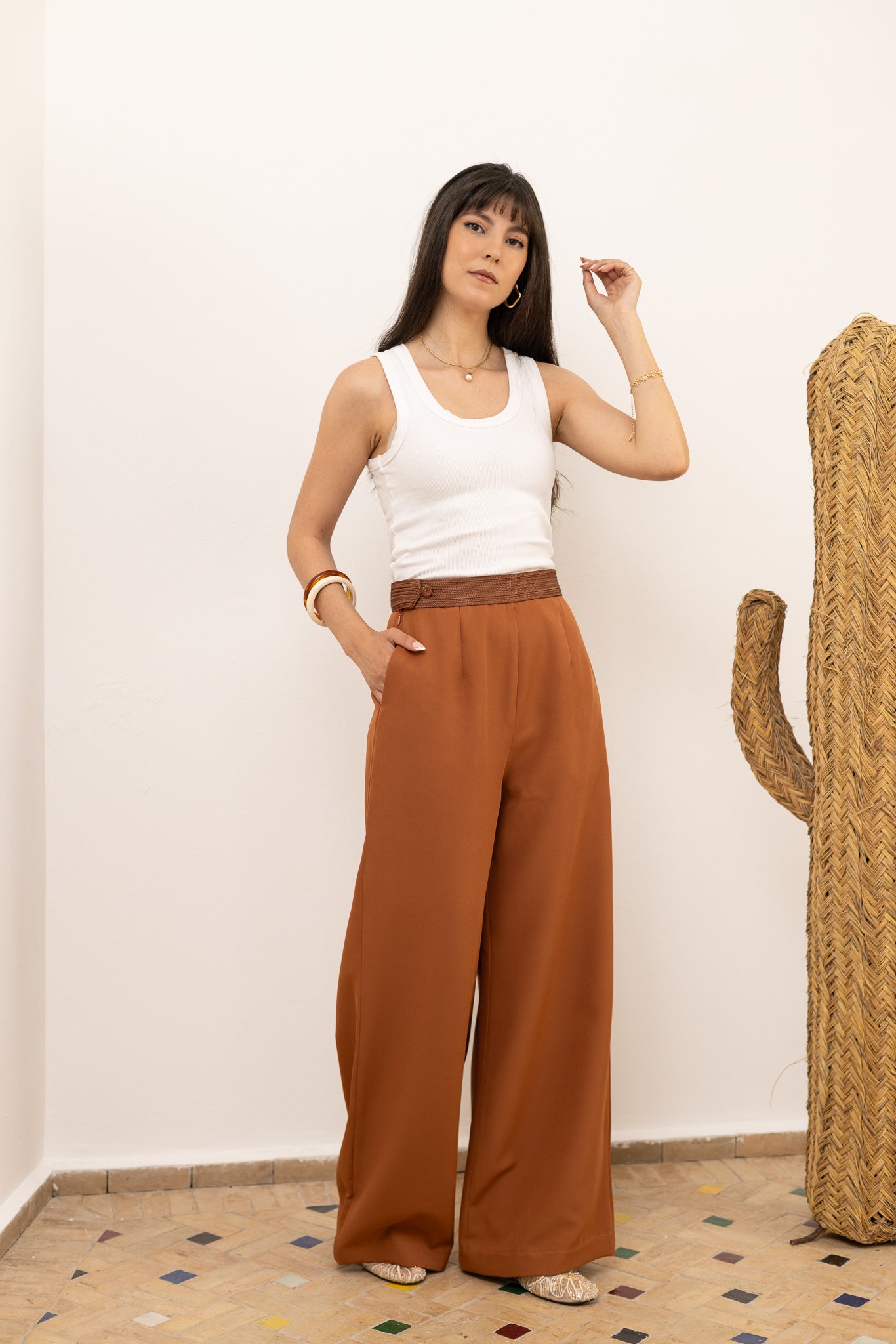 Dfirat Palazzo Pants - Cinnamon