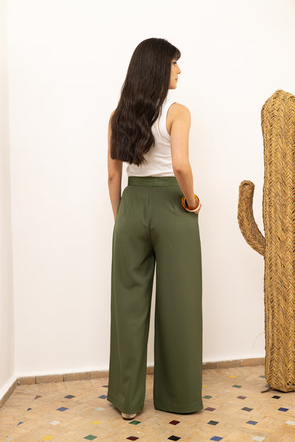 Dfirat Palazzo Pants - Olive